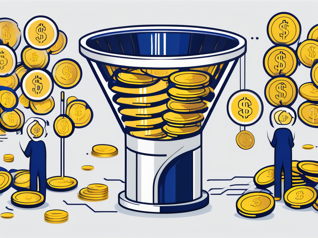 A large funnel depicting different stages of a free trial conversion process