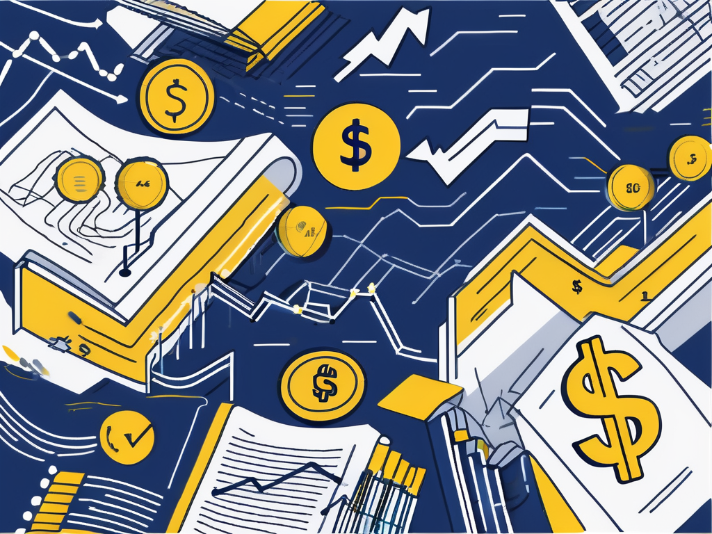 Various financial symbols such as dollar signs